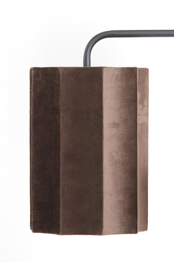 Hanging lamp 3L 48x25 cm EDISA velvet dark brown+matt black