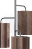 Hanging lamp 3L 48x25 cm EDISA velvet dark brown+matt black