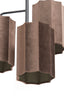 Hanging lamp 3L 48x25 cm EDISA velvet dark brown+matt black