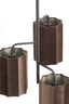 Hanging lamp 3L 48x25 cm EDISA velvet dark brown+matt black
