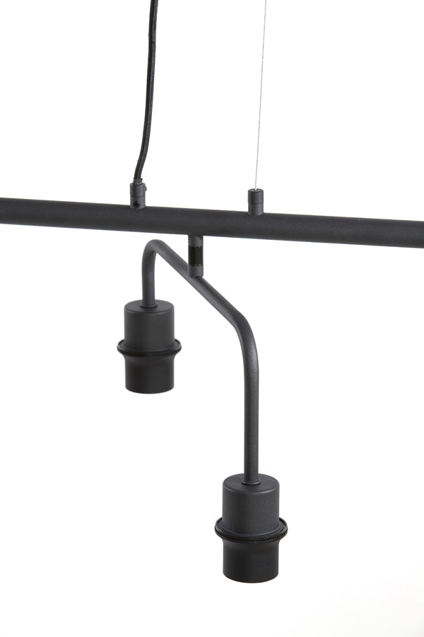 Hanging lamp 6L 160x50x25 cm EDISA matt black