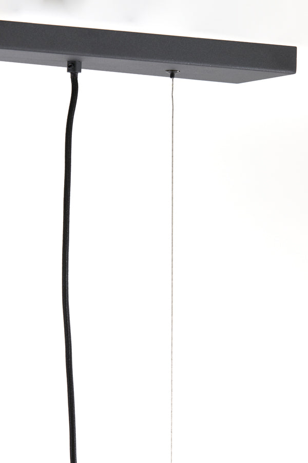 Hanging lamp 6L 160x50x25 cm EDISA velvet d brown+matt black