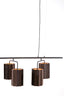 Hanging lamp 6L 160x50x25 cm EDISA velvet d brown+matt black
