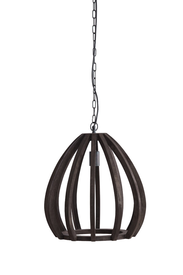 Hanging lamp 40x42 cm BARSIA wood dark brown
