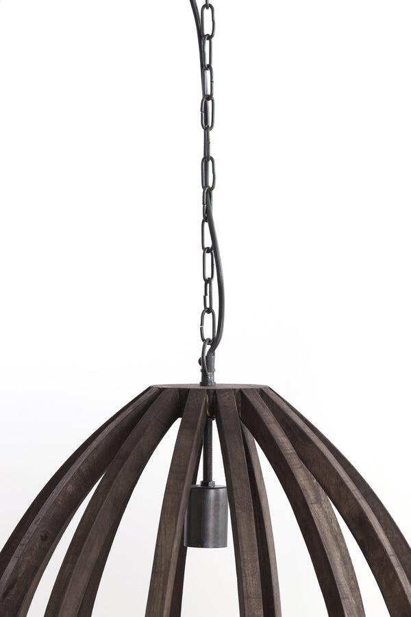 Hanging lamp 40x42 cm BARSIA wood dark brown