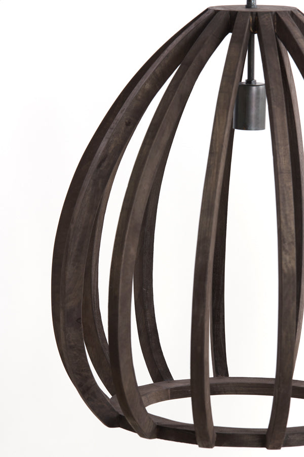 Hanging lamp 40x42 cm BARSIA wood dark brown