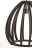 Hanging lamp 40x42 cm BARSIA wood dark brown