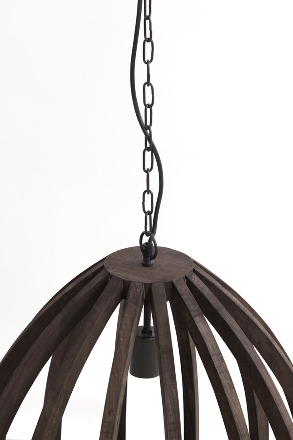 Hanging lamp 40x42 cm BARSIA wood dark brown