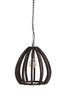 Hanging lamp 40x42 cm BARSIA wood dark brown