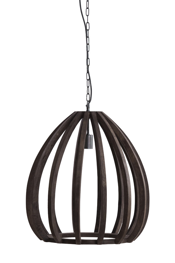 Hanging lamp 50x54 cm BARSIA wood dark brown