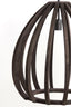 Hanging lamp 50x54 cm BARSIA wood dark brown