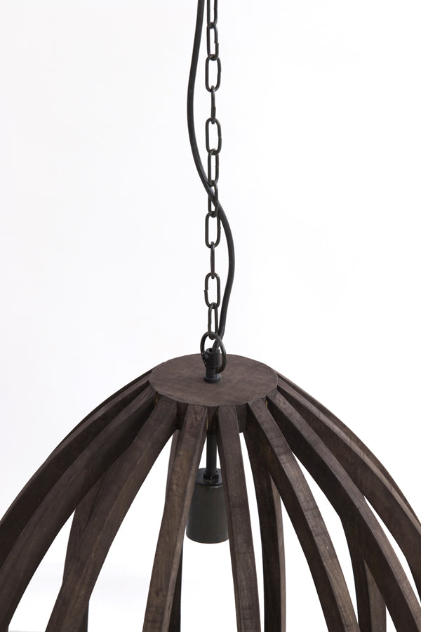 Hanging lamp 50x54 cm BARSIA wood dark brown