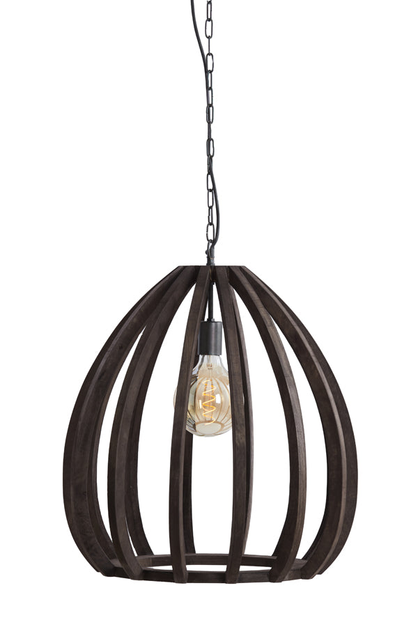 Hanging lamp 50x54 cm BARSIA wood dark brown