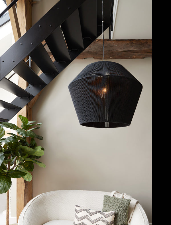 Hanging lamp 71x58 cm AGARO black