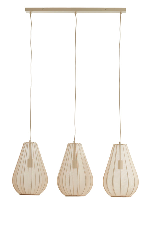 Hanging lamp 3L 80x8x40 cm ITELA sand