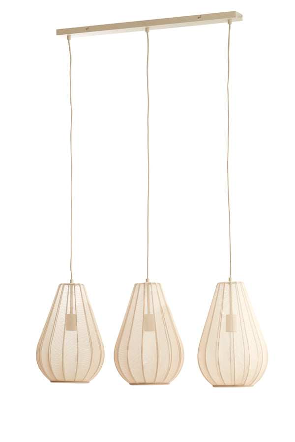 Hanging lamp 3L 80x8x40 cm ITELA sand