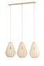 Hanging lamp 3L 80x8x40 cm ITELA sand