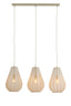 Hanging lamp 3L 80x8x40 cm ITELA sand
