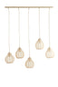 Hanging lamp 5L 100x15x21,5 cm ELATI sand