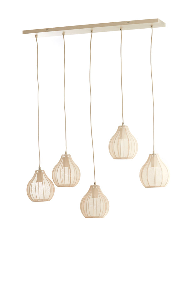 Hanging lamp 5L 100x15x21,5 cm ELATI sand