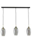 Hanging lamp 3L 100x16,5x32 cm LUKARO antique bronze+smoked