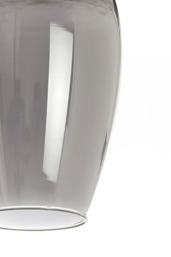 Hanging lamp 5L 45x36 cm LUKARO antique bronze+glass smoked