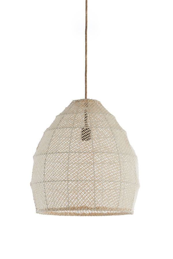 Hanging lamp 42x42 cm MAKASSAR silk cream