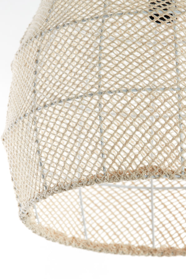 Hanging lamp 42x42 cm MAKASSAR silk cream