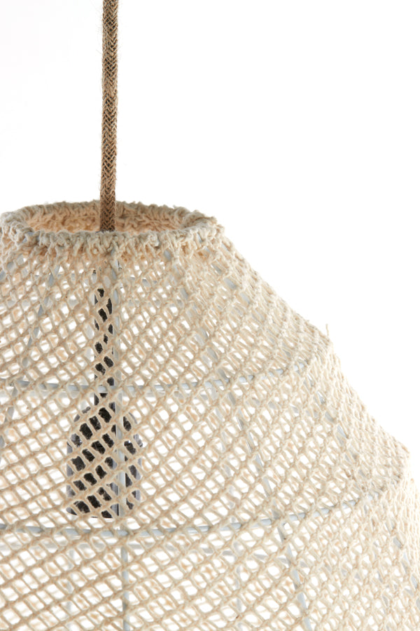 Hanging lamp 42x42 cm MAKASSAR silk cream
