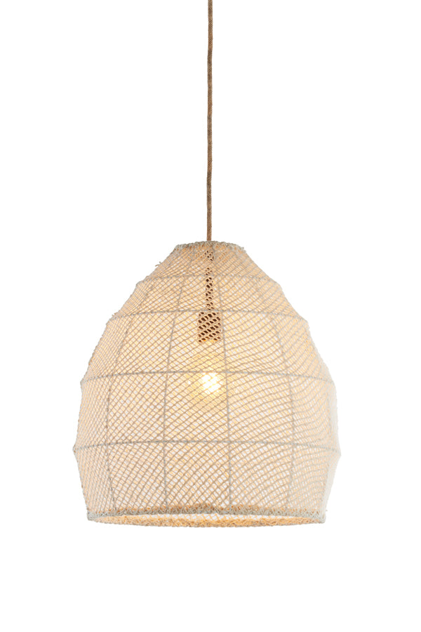 Hanging lamp 42x42 cm MAKASSAR silk cream