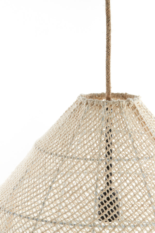 Hanging lamp 50x50 cm MAKASSAR silk cream
