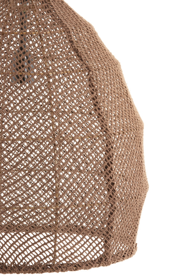 Hanging lamp 50x50 cm MAKASSAR silk chocolate brown