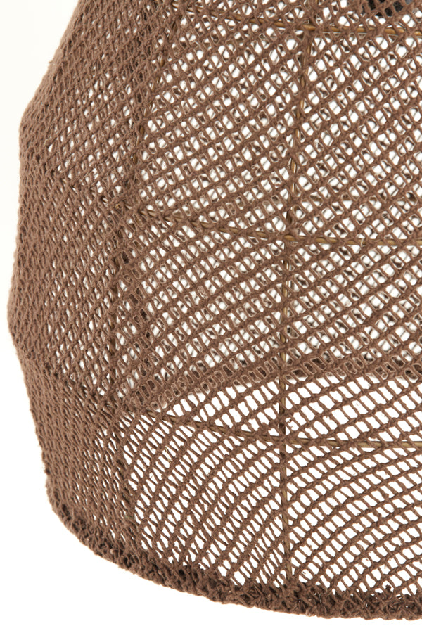 Hanging lamp 50x50 cm MAKASSAR silk chocolate brown