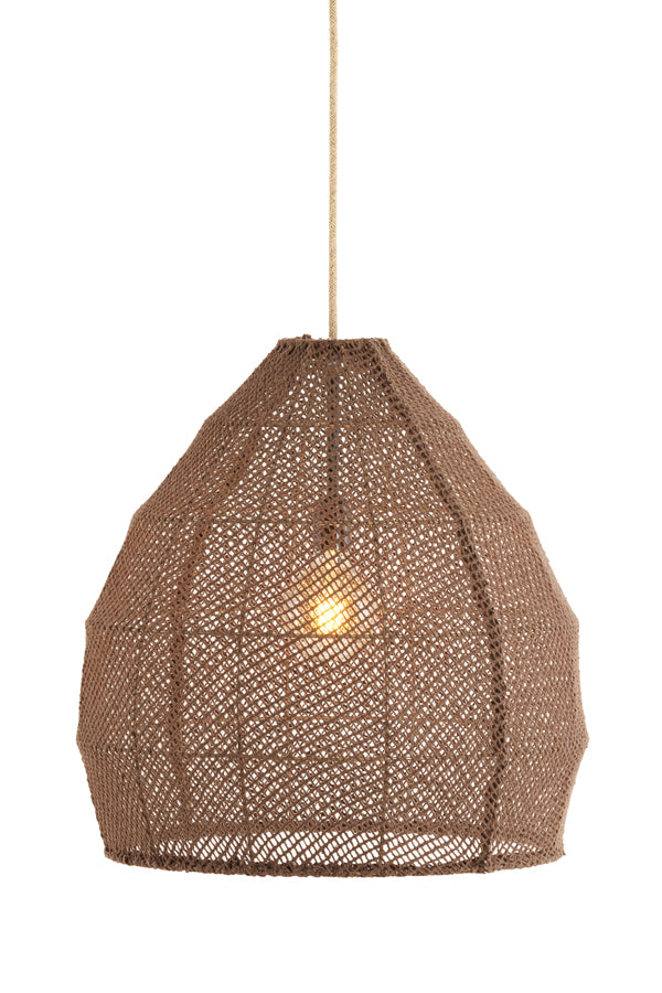 Hanging lamp 50x50 cm MAKASSAR silk chocolate brown