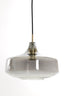 Hanging lamp 3L 120x30x21 cm SOLNA antiq bronze+smoked glass