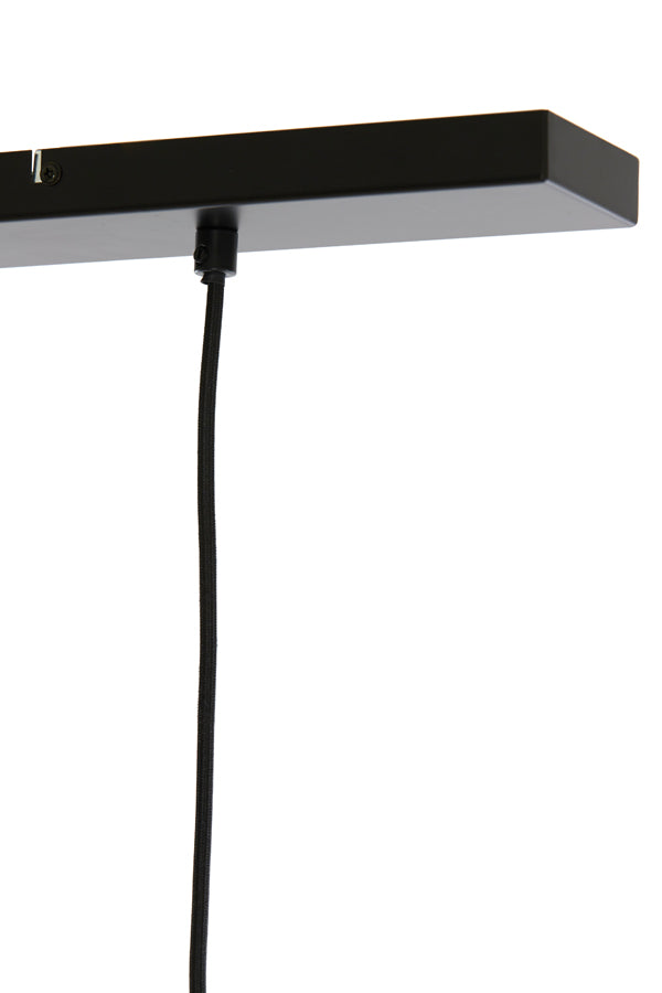 Hanging lamp 3L 120x30x21 cm SOLNA antiq bronze+smoked glass