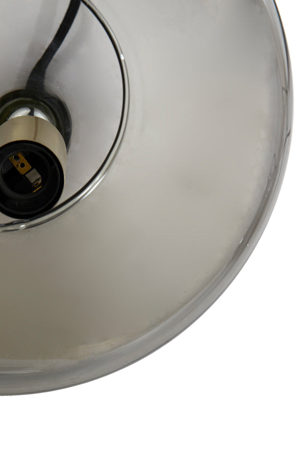 Hanging lamp 3L 120x30x21 cm SOLNA antiq bronze+smoked glass