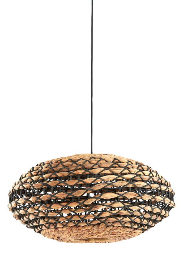 Hanging lamp 50x23,5 cm TRIPOLI rattan natural+black