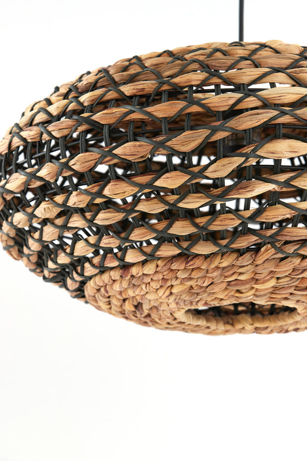 Hanging lamp 50x23,5 cm TRIPOLI rattan natural+black