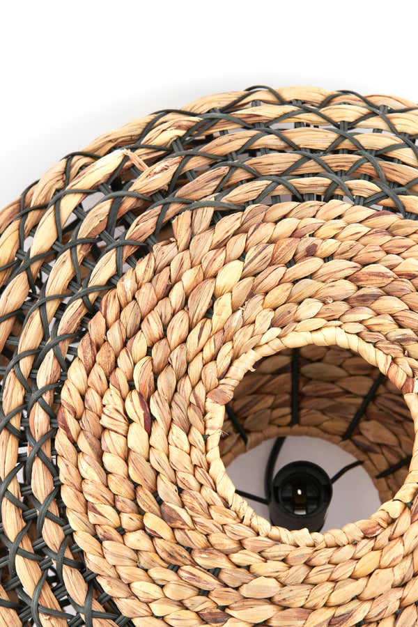 Hanging lamp 50x23,5 cm TRIPOLI rattan natural+black