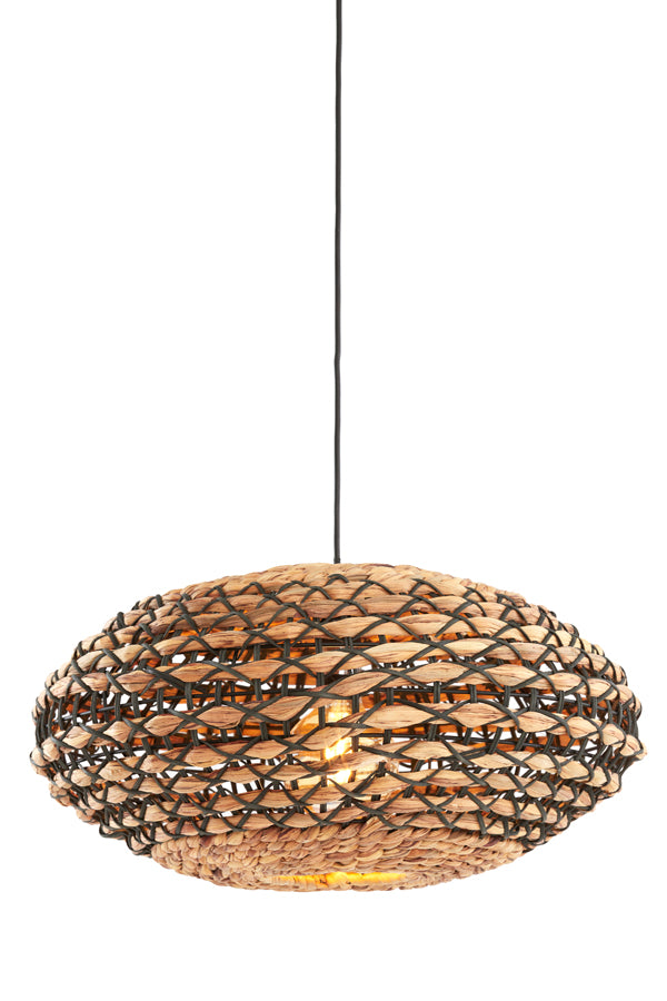 Hanging lamp 50x23,5 cm TRIPOLI rattan natural+black