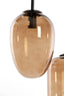 Hanging lamp 3L E14 30x23 cm MEZZA glass brown