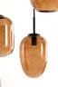 Hanging lamp 10L E14 120x18x23 cm MEZZA glass brown