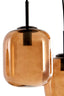 Hanging lamp 10L E14 120x18x23 cm MEZZA glass brown