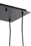 Hanging lamp 10L E14 120x18x23 cm MEZZA glass brown