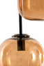 Hanging lamp 10L E14 120x18x23 cm MEZZA glass brown