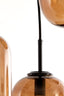 Hanging lamp 10L E14 120x18x23 cm MEZZA glass brown
