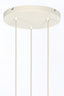 Hanging lamp 3L 30x14 cm BISHO glass clear+cream