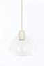 Hanging lamp 3L 30x14 cm BISHO glass clear+cream