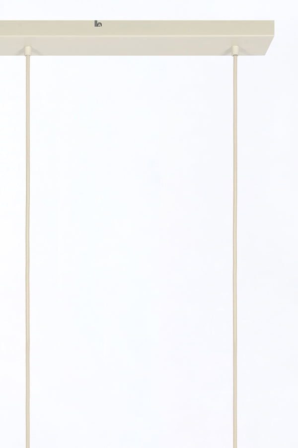 Hanging lamp 3L 94x26x19 cm BISHO glass clear+cream